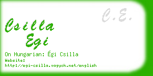 csilla egi business card