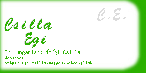 csilla egi business card